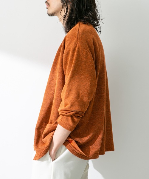 URBAN RESEARCH Sonny Label（アーバンリサーチサニーレーベル）の「JAPAN MADE 裏毛カーディガン（カーディガン/ボレロ・メンズ・ネイビー/グレー/オレンジ・MEDIUM/LARGE）」の7枚目の写真