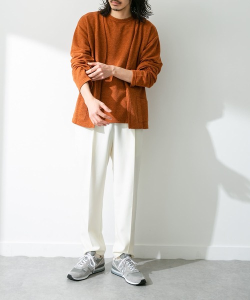 URBAN RESEARCH Sonny Label（アーバンリサーチサニーレーベル）の「JAPAN MADE 裏毛カーディガン（カーディガン/ボレロ・メンズ・ネイビー/グレー/オレンジ・MEDIUM/LARGE）」の10枚目の写真