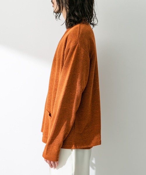 URBAN RESEARCH Sonny Label（アーバンリサーチサニーレーベル）の「JAPAN MADE 裏毛カーディガン（カーディガン/ボレロ・メンズ・ネイビー/グレー/オレンジ・MEDIUM/LARGE）」の13枚目の写真