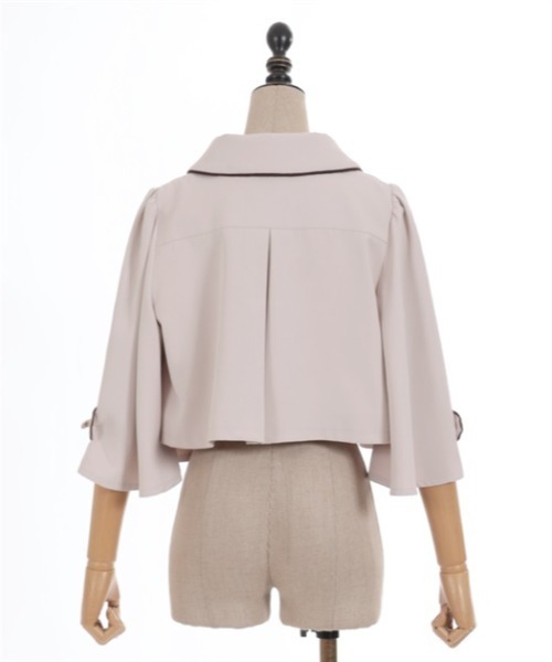 axes femme POETIQUE（アクシーズファムポエティック）の「ダブルボタンケープジャケット（テーラードジャケット・レディース・ベージュ/グレー/ブラック・MEDIUM）」の9枚目の写真