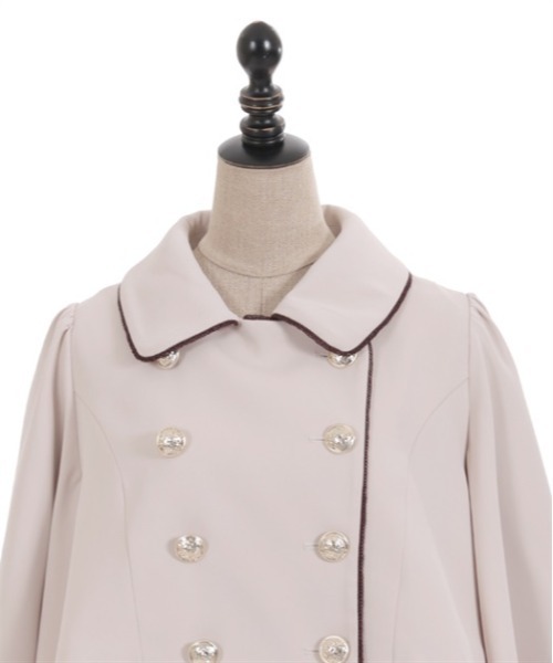 axes femme POETIQUE（アクシーズファムポエティック）の「ダブルボタンケープジャケット（テーラードジャケット・レディース・ベージュ/グレー/ブラック・MEDIUM）」の10枚目の写真