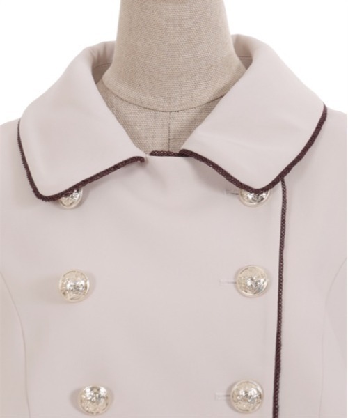 axes femme POETIQUE（アクシーズファムポエティック）の「ダブルボタンケープジャケット（テーラードジャケット・レディース・ベージュ/グレー/ブラック・MEDIUM）」の12枚目の写真