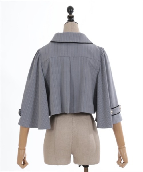 axes femme POETIQUE（アクシーズファムポエティック）の「ダブルボタンケープジャケット（テーラードジャケット・レディース・ベージュ/グレー/ブラック・MEDIUM）」の18枚目の写真