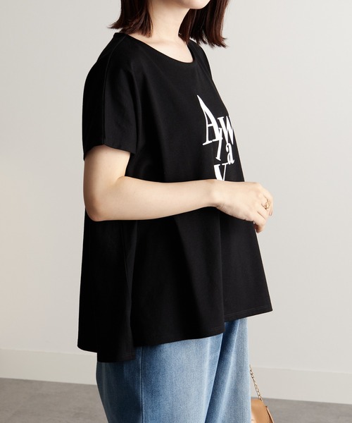 RANAN(ラナン)の「ロゴデザインT(Tシャツ/カットソー・レディース・オフホワイト/ブラック・L/M/LL)」の10枚目の写真