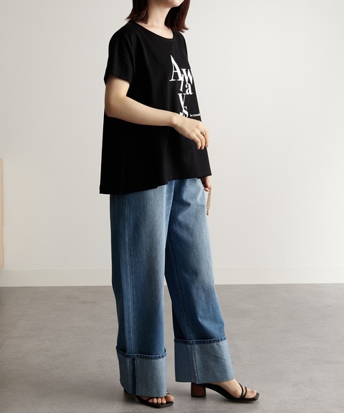 RANAN(ラナン)の「ロゴデザインT(Tシャツ/カットソー・レディース・オフホワイト/ブラック・L/M/LL)」の11枚目の写真
