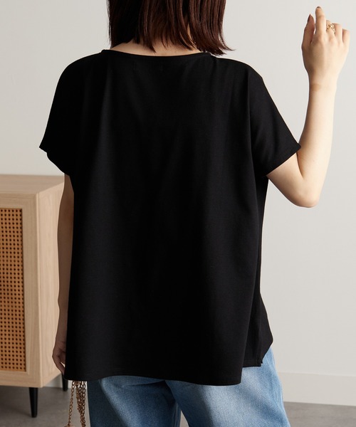 RANAN(ラナン)の「ロゴデザインT(Tシャツ/カットソー・レディース・オフホワイト/ブラック・L/M/LL)」の12枚目の写真