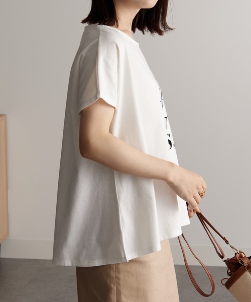 RANAN(ラナン)の「ロゴデザインT(Tシャツ/カットソー・レディース・オフホワイト/ブラック・L/M/LL)」の4枚目の写真