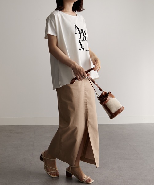 RANAN(ラナン)の「ロゴデザインT(Tシャツ/カットソー・レディース・オフホワイト/ブラック・L/M/LL)」の5枚目の写真
