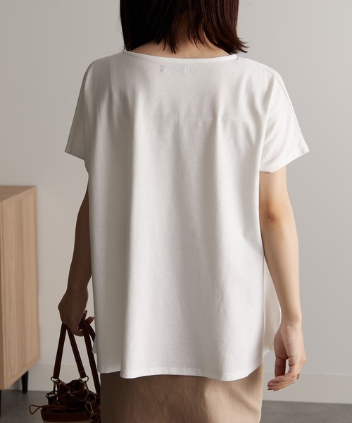 RANAN(ラナン)の「ロゴデザインT(Tシャツ/カットソー・レディース・オフホワイト/ブラック・L/M/LL)」の6枚目の写真