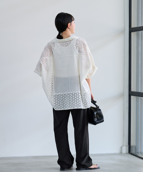 FRAMeWORK（フレームワーク）の「≪追加≫コットンリネンストレートパンツ（その他パンツ・レディース・ブラック/ブルー/ホワイト系その他・36/34/40/38）」の6枚目の写真