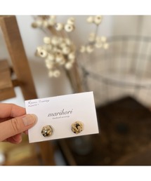 【marihori】ポリマークレイ　大理石風　小ぶりピアス(MA)