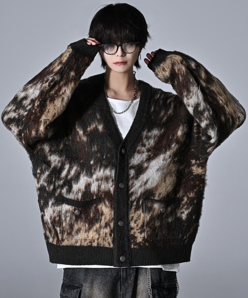 ADRER(Ah[)extra quality heavy weight jacquard knit cardigan / GNXgNIeBwr[EGCgWK[hjbgJ[fBK(J[fBK/{)
