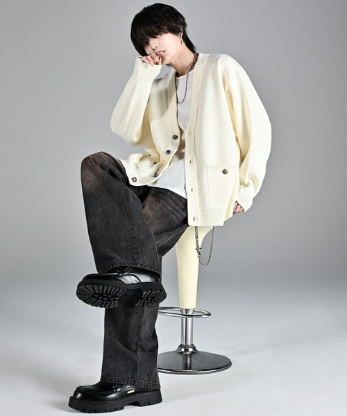 extra quality heavy weight jacquard knit cardigan