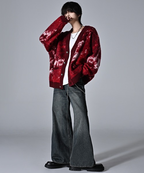 ADRER（アドラー）の「extra quality heavy weight jacquard knit cardigan / エクストラクオリティヘビーウエイトジャガードニットカーディガン（カーディガン/ボレロ・メンズ・ライトグレー/ブラック/チャコールグレー/ブラック×ゴールド/ホワイト/レッド系1/ブラウン系1/ブラック系1/ネイビー系1・XX-SMALL/X-SMALL/SMALL/MEDIUM/LARGE）」の15枚目の写真
