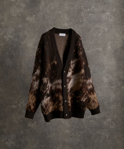 extra quality heavy weight jacquard knit cardigan / エクストラ