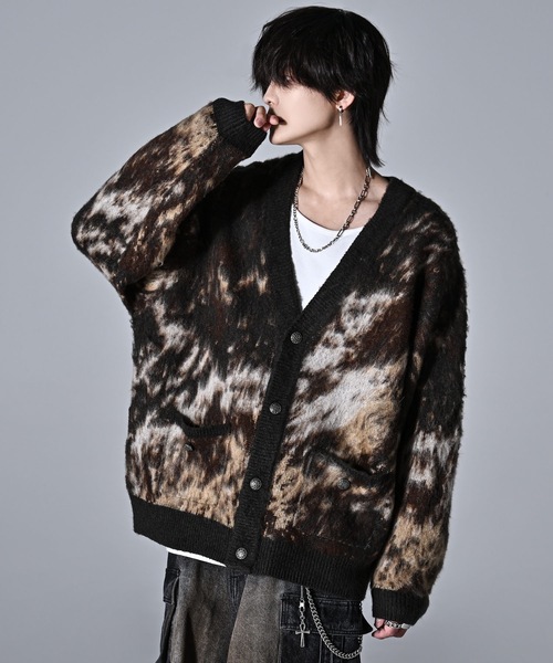 セール】extra quality heavy weight jacquard knit cardigan 