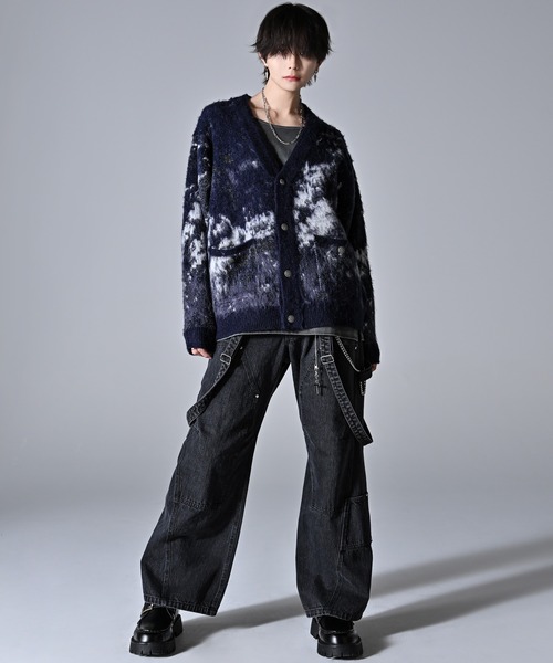 セール】extra quality heavy weight jacquard knit cardigan