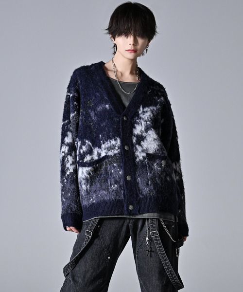 セール】extra quality heavy weight jacquard knit cardigan