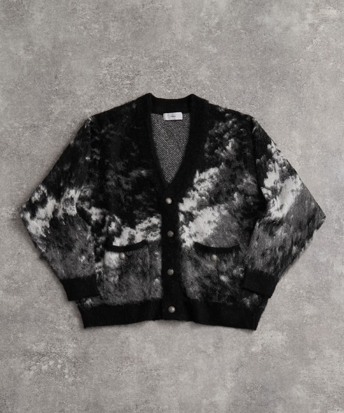 セール】extra quality heavy weight jacquard knit cardigan