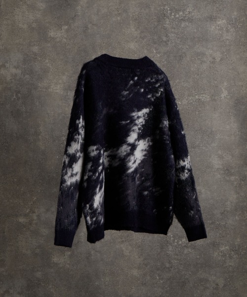 extra quality heavy weight jacquard knit cardigan / エクストラ