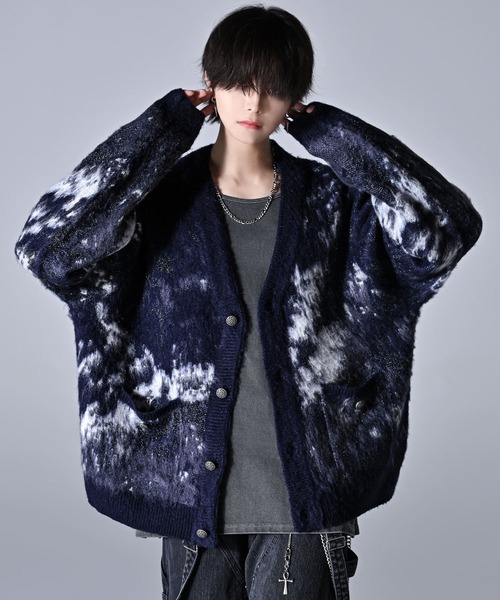 セール】extra quality heavy weight jacquard knit cardigan