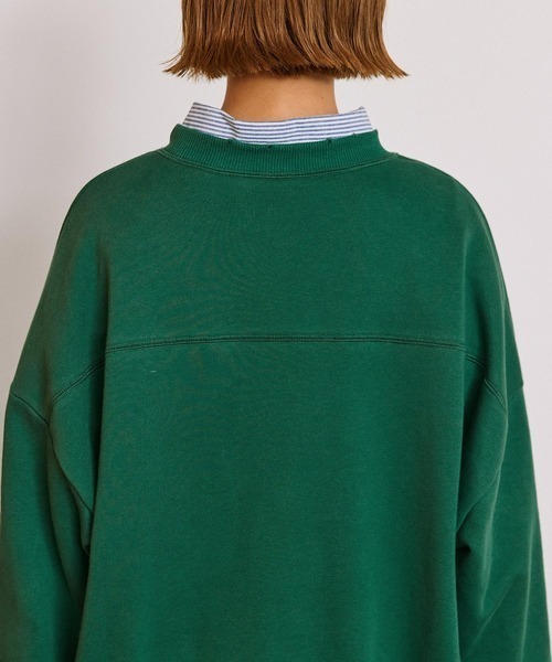 byYOUANCE（バイユアンス）の「ダメージグラフィックスウェット（スウェット・レディース・グリーン/アイボリー・FREE）」の11枚目の写真