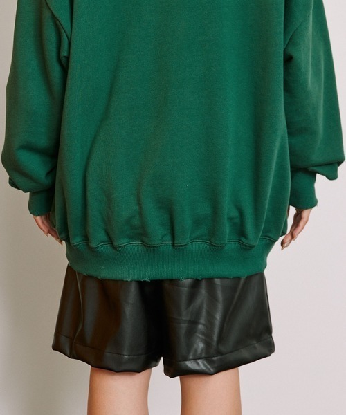 byYOUANCE（バイユアンス）の「ダメージグラフィックスウェット（スウェット・レディース・グリーン/アイボリー・FREE）」の12枚目の写真