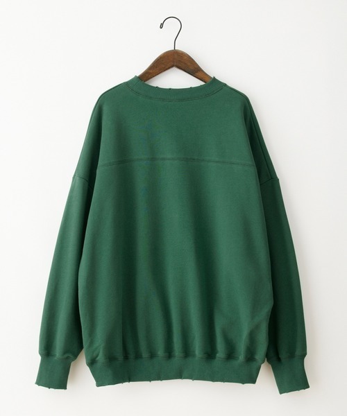 byYOUANCE（バイユアンス）の「ダメージグラフィックスウェット（スウェット・レディース・グリーン/アイボリー・FREE）」の14枚目の写真