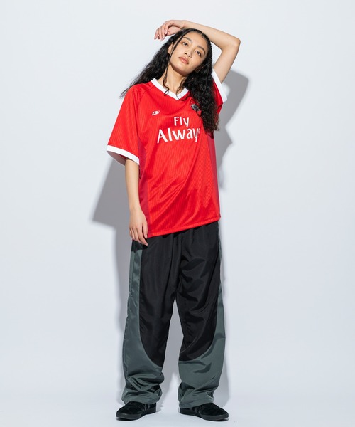 re_k by JUNRED（レクバイジュンレッド）の「re_k by JUNRED / ハーフスリーブフットボールゲームシャツ（Tシャツ/カットソー・メンズ・ブラック/ネイビー/ホワイト/レッド・L/M/S）」の8枚目の写真