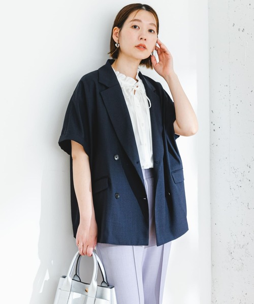F by ROSSO ウォッシャブルサマージャケット NAVY F by ROSSO（エフバイロッソ）の「F by ROSSO ウォッシャブル