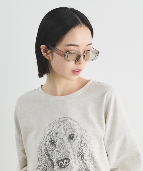 MERLOT（メルロー）の「スクエアフレームフラットレンズサングラス（サングラス・レディース・グレー/ホワイト/ブラック・FREE）」の16枚目の写真