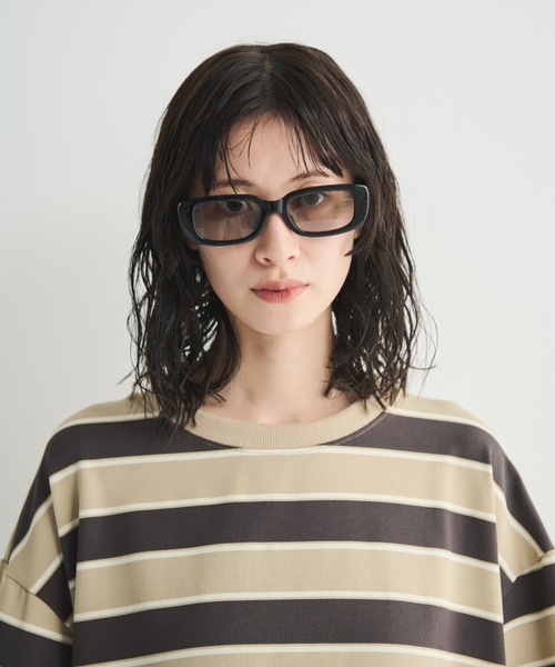 MERLOT（メルロー）の「スクエアフレームフラットレンズサングラス（サングラス・レディース・グレー/ホワイト/ブラック・FREE）」の13枚目の写真