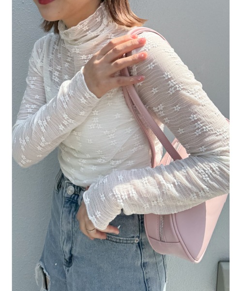 JUMELLE（ジュメロ）の「sheer highneck top（Tシャツ/カットソー