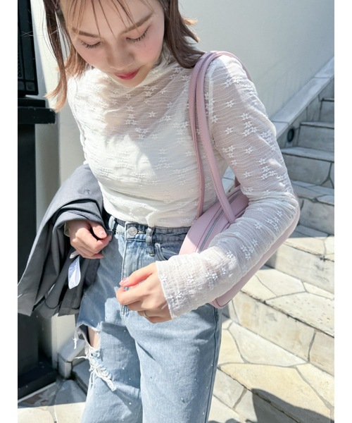 JUMELLE（ジュメロ）の「sheer highneck top（Tシャツ/カットソー