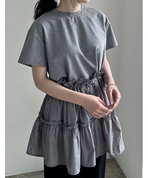 タフタチュニックティアードTシャツ
