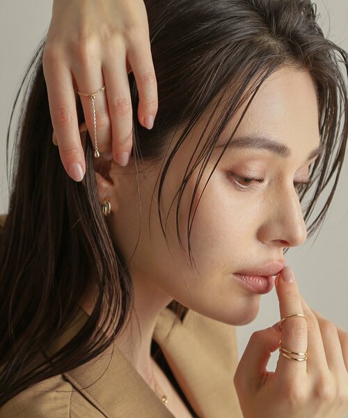 COCOSHNIK(ココシュニック)の「K10キヘイスライドチェーン リング(リング・レディース・イエローゴールド・10)」の14枚目の写真