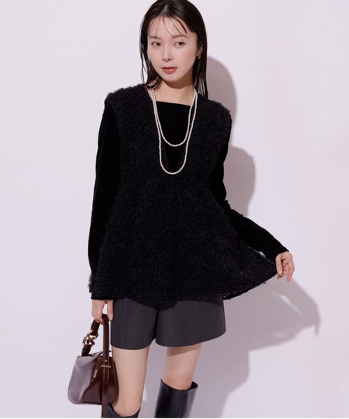 Mystrada デコラチュールブラウス　ブラック　36 マイストラーダ Mystrada デコラチュールブラウス （黒