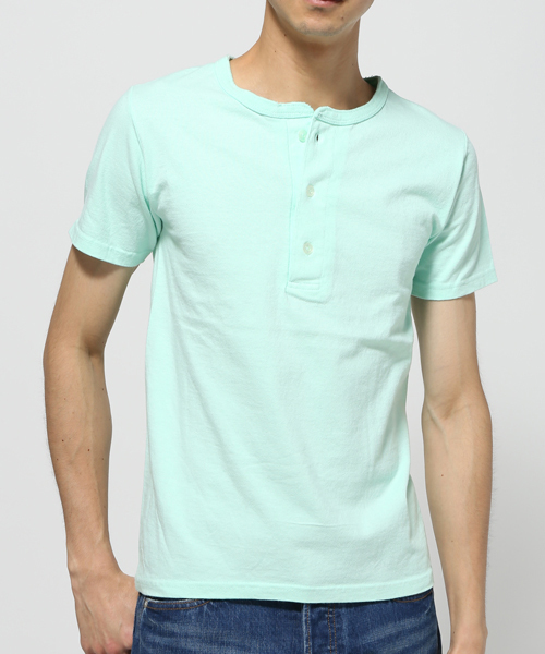 Goodwear(Since1983)（グッドウェア）の「GOODWEAR / グッドウエア: Henley Neck Tee Slim WHT Tシャツ #（Tシャツ/カットソー・メンズ・ホワイト/グリーン/ピンク/バーガンディー/ブルー系その他/ネイビー/サックスブルー/ブラック/ライトブルー/アイボリー/オリーブ/オレンジ・SMALL/LARGE/MEDIUM/X-LARGE）」の5枚目の写真