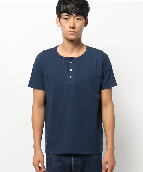 Goodwear(Since1983)（グッドウェア）の「GOODWEAR / グッドウエア: Henley Neck Tee Slim WHT Tシャツ #（Tシャツ/カットソー・メンズ・ホワイト/グリーン/ピンク/バーガンディー/ブルー系その他/ネイビー/サックスブルー/ブラック/ライトブルー/アイボリー/オリーブ/オレンジ・SMALL/LARGE/MEDIUM/X-LARGE）」の13枚目の写真