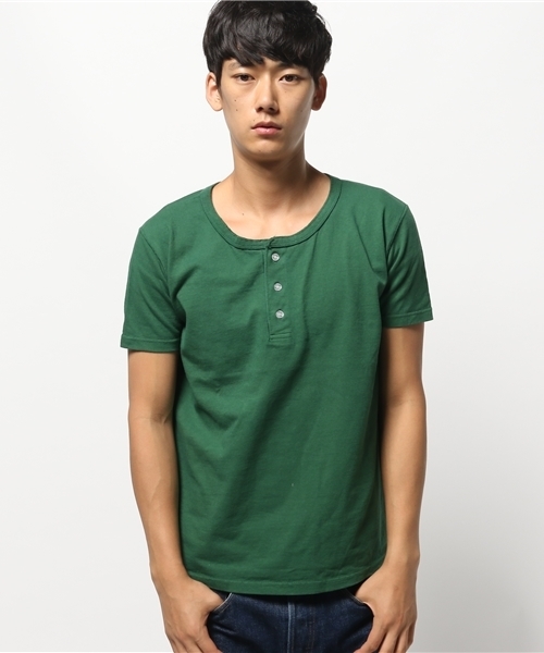 Goodwear(Since1983)（グッドウェア）の「GOODWEAR / グッドウエア: Henley Neck Tee Slim WHT Tシャツ #（Tシャツ/カットソー・メンズ・ホワイト/グリーン/ピンク/バーガンディー/ブルー系その他/ネイビー/サックスブルー/ブラック/ライトブルー/アイボリー/オリーブ/オレンジ・SMALL/LARGE/MEDIUM/X-LARGE）」の22枚目の写真
