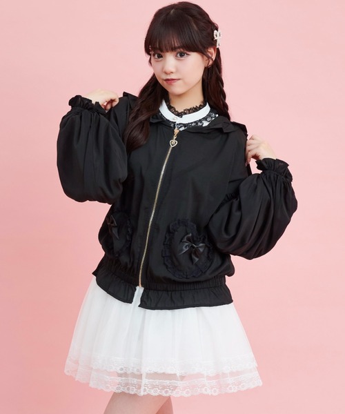 Secret Honey うさ耳フリルシフォンパーカー シークレットハニー Secret Honey うさ耳フリルシフォンパーカー