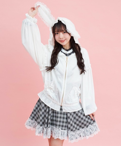 シークレットハニー Secret Honey うさ耳フリルシフォンパーカー