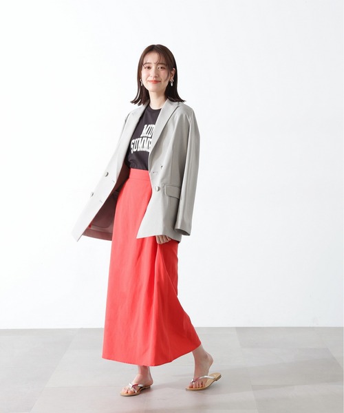 N.（N. Natural Beauty Basic）（エヌエヌナチュラルビューティーベーシック）の「◆麻混ロングスカート（スカート・レディース・グレー/レッド/ベージュ・MEDIUM）」の10枚目の写真