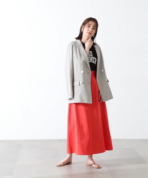 N.（N. Natural Beauty Basic）（エヌエヌナチュラルビューティーベーシック）の「◆麻混ロングスカート（スカート・レディース・グレー/レッド/ベージュ・MEDIUM）」の11枚目の写真