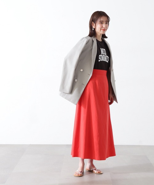 N.（N. Natural Beauty Basic）（エヌエヌナチュラルビューティーベーシック）の「◆麻混ロングスカート（スカート・レディース・グレー/レッド/ベージュ・MEDIUM）」の12枚目の写真