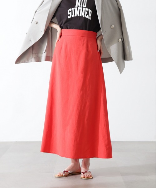 N.（N. Natural Beauty Basic）（エヌエヌナチュラルビューティーベーシック）の「◆麻混ロングスカート（スカート・レディース・グレー/レッド/ベージュ・MEDIUM）」の13枚目の写真