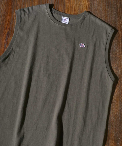 JEMORGAN（ジェーイーモーガン）の「JEMORGAN/ジェーイーモーガン ミニワッペン ビッグシルエット ノースリーブ タンクトップ レディース メンズ（タンクトップ・メンズ・ライトグレー/ベージュ/ブラック/カーキ/オフホワイト/ネイビー/ピンク・L/XL/M）」の5枚目の写真