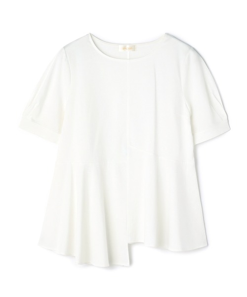 A/C DESIGN BY ALPHA CUBIC(エーシーデザインバイアルファキュービック)の「【接触冷感・UVカット】切替チュニック(Tシャツ/カットソー・レディース・ネイビー/レッド/オフホワイト/サックスブルー・LL/M/L)」の1枚目の写真