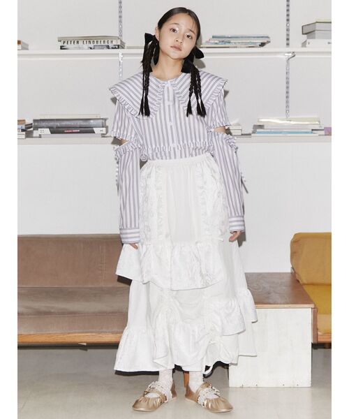 merry jenny（メリージェニー）の「3wayビッグカラーストライプシャツ