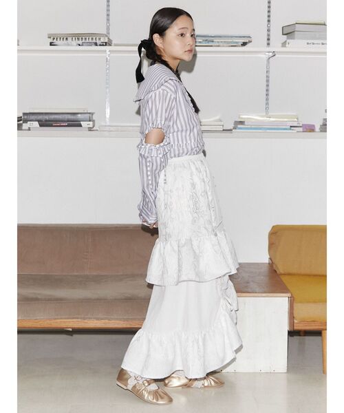 merry jenny(メリージェニー)の「3wayビッグカラーストライプシャツ(シャツ/ブラウス・レディース・ライトブルー/オフホワイト・FREE)」の17枚目の写真